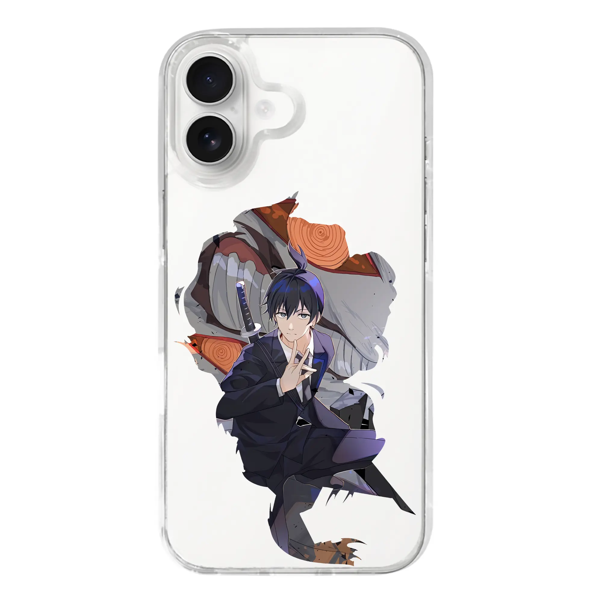 チェンソーマン グッズ,早川アキ - iPhone 17シリーズ 透明スマホケース – 薄型・耐衝撃・精密フィット保護カバー